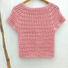 Hnadmade crochet top pink