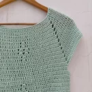 handmade crochet top in mint color